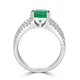 2.2ct Emerald Ring with 0.64tct Diamonds set in 14K White Gold