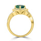 1.16ct Emerald Ring with 0.35tct Diamonds set in 14K Yellow Gold