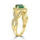 1.16ct Emerald Ring with 0.35tct Diamonds set in 14K Yellow Gold