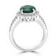 3.25ct Emerald Rings with 0.49tct Diamond set in 14K White Gold