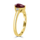 1.52ct Ruby Ring with 0.16tct Diamonds set in 14K Yellow Gold