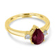 1.52ct Ruby Ring with 0.16tct Diamonds set in 14K Yellow Gold