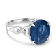 5.44ct Kyanite Ring with 0.19tct Diamonds set in 14K White Gold