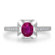 0.79ct Ruby Ring with 0.14tct Diamonds set in 18K White Gold