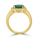 1.31ct Emerald Ring with 0.38tct Diamonds set in 14K Yellow Gold