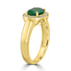 1.31ct Emerald Ring with 0.38tct Diamonds set in 14K Yellow Gold