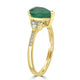 1.58ct Emerald Rings with 0.19tct Diamond set in 14K Yellow Gold