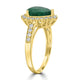 2.1ct Emerald Ring with 0.45tct Diamonds set in 18K Yellow Gold