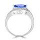 0.45ct Tanzanite Ring with 0.32tct Diamonds set in 14K White Gold