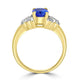 1.05ct Tanzanite Ring with 0.05tct Diamonds set in 14K Two Tone Gold