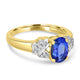 1.05ct Tanzanite Ring with 0.05tct Diamonds set in 14K Two Tone Gold