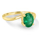 1.28ct Emerald Ring set in 14K Yellow Gold