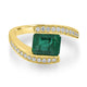 1.95ct Emerald Ring with 0.26tct Diamonds set in 18K Yellow Gold