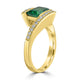 1.95ct Emerald Ring with 0.26tct Diamonds set in 18K Yellow Gold