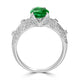 1.39ct Emerald Ring with 0.31tct Diamonds set in 14K White Gold