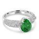 1.39ct Emerald Ring with 0.31tct Diamonds set in 14K White Gold