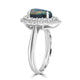 1.97ct  Opal Rings with 0.48tct Diamond set in 14K White Gold