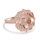 5.8ct Morganite Rings with 0.35tct Diamond set in 14K Rose Gold