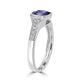 1.25ct Spinel Ring with 0.12tct Diamonds set in 14K White Gold