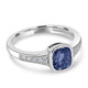 1.25ct Spinel Ring with 0.12tct Diamonds set in 14K White Gold