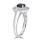 1.15ct Spinel Ring with 0.4tct Diamonds set in 14K White Gold