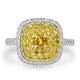 0.24ct Orange Diamond Rings with 0.74tct Diamond set in 14K White Gold