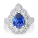 3.51ct Sapphire Ring with 1.81tct Diamonds set in 18K White Gold