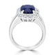 5.08ct Sapphire Ring with 1.18tct Diamonds set in 18K White Gold