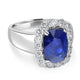 5.08ct Sapphire Ring with 1.18tct Diamonds set in 18K White Gold