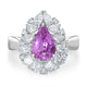 2.16ct Pink Sapphire Ring with 1.37tct Diamonds set in 18K White Gold