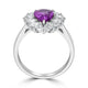 2.16ct Pink Sapphire Ring with 1.37tct Diamonds set in 18K White Gold