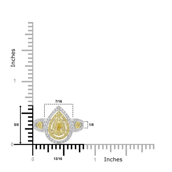 0.16ct Diamond Rings with 0.45tct Diamond set in 14K White Gold