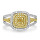 0.23ct  Diamond Rings with 0.69tct Diamond set in 14K Two Tone Gold