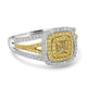 0.23ct  Diamond Rings with 0.69tct Diamond set in 14K Two Tone Gold