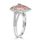 0.1ct Pink Diamond Ring with 0.61tct Diamonds set in 14K Two Tone Gold