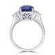 5.19ct  Tanzanite Rings with 0.29tct Diamond set in 18K White Gold