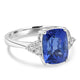 5.19ct  Tanzanite Rings with 0.29tct Diamond set in 18K White Gold