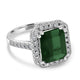 3.49ct Tourmaline Ring with 0.48tct Diamonds set in 14K White Gold