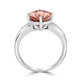 6.98ct Pink Zircon Ring with 0.1tct Diamonds set in 14K White Gold