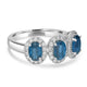 1.81tct Kyanite Ring with 0.43tct Diamonds set in 14K White Gold