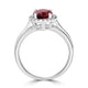 1.71ct Tourmaline Ring with 0.17tct Diamonds set in 14K White Gold