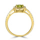 0.99ct Sphene Ring with 0.3tct Diamonds set in 14K Yellow Gold