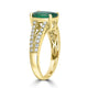 1.92ct  Emerald Rings with 0.31tct Diamond set in 14K Yellow Gold