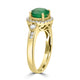 1.6ct Emerald Rings with 0.37tct Diamond set in 14K Yellow Gold