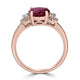 1.81ct Tourmaline Ring with 0.21tct Diamonds set in 14K Rose Gold