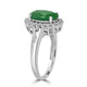 2.99ct Emerald Ring with 0.34tct Diamonds set in 14K White Gold