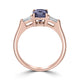 1.34ct Spinel Ring with 0.27tct Diamonds set in 14K Rose Gold