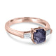 1.34ct Spinel Ring with 0.27tct Diamonds set in 14K Rose Gold