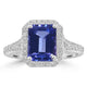 2.46ct Tanzanite Rings with 0.33tct Diamond set in 14K White Gold