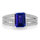 1.52ct Tanzanite Ring with 0.53tct Diamonds set in 14K White Gold